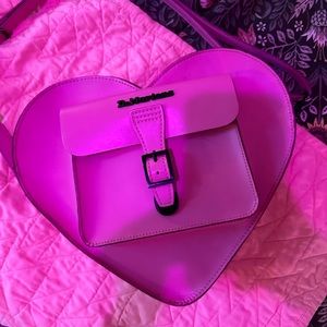 Pink Dr Martens Heart Shaped Convertible Purse/back pack